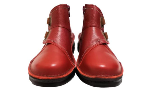 【TODAY'S 0110 カーマイン】国産本革サイドジップレザースニーカー